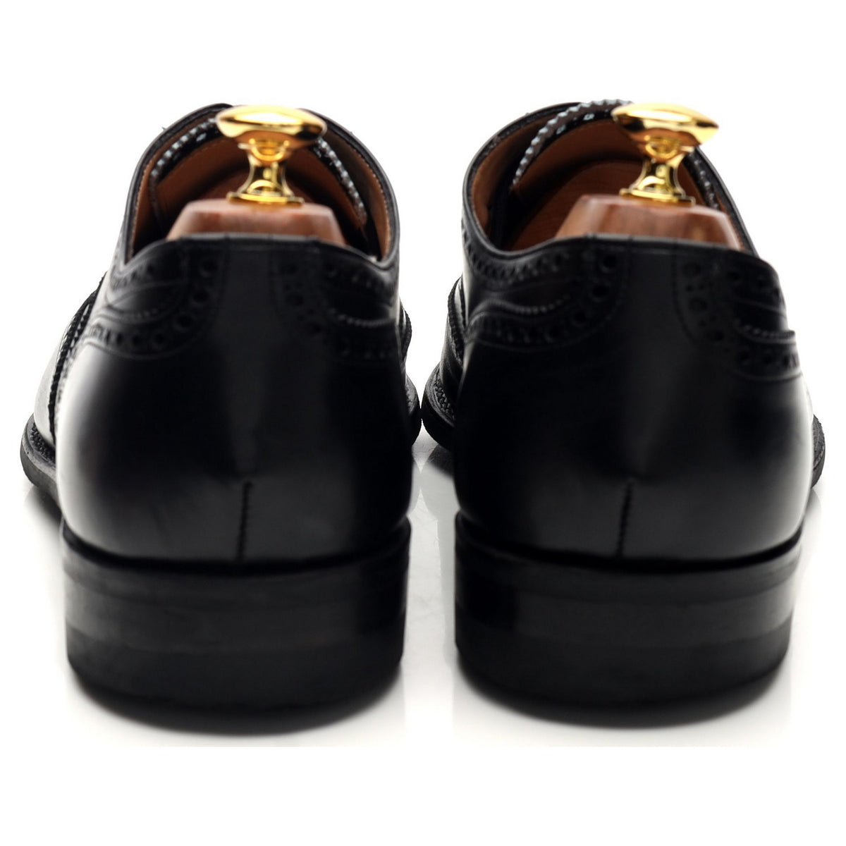 &#39;Broad II&#39; Black Leather Brogues UK 9 F