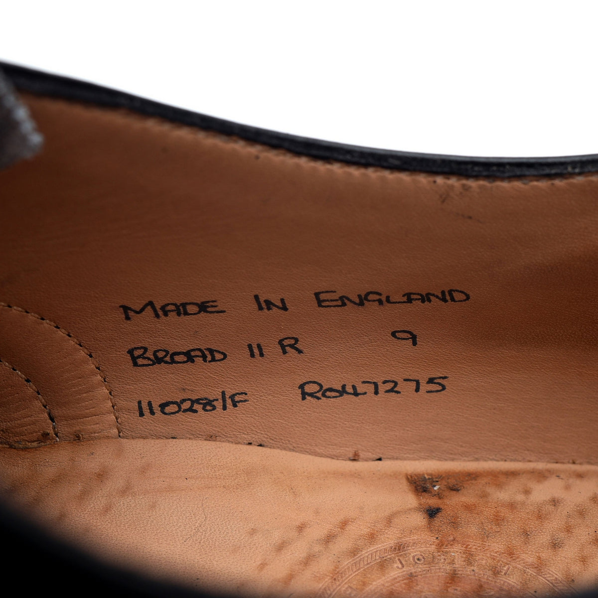 &#39;Broad II&#39; Black Leather Brogues UK 9 F