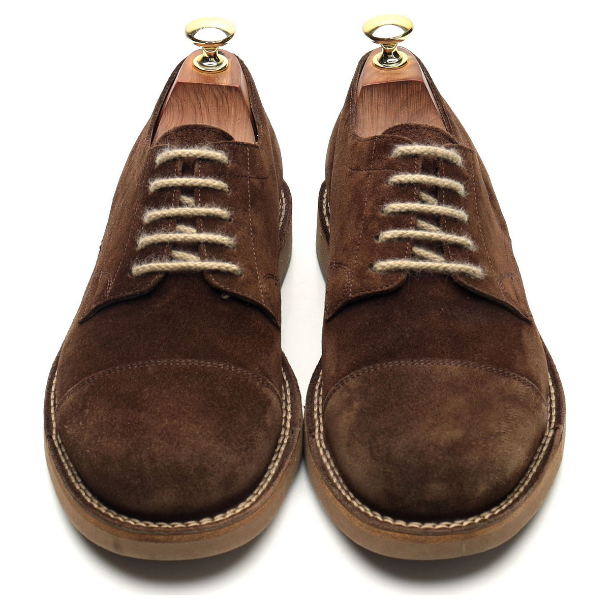 Brown Suede Cap Toe Derby UK 7 EU 41