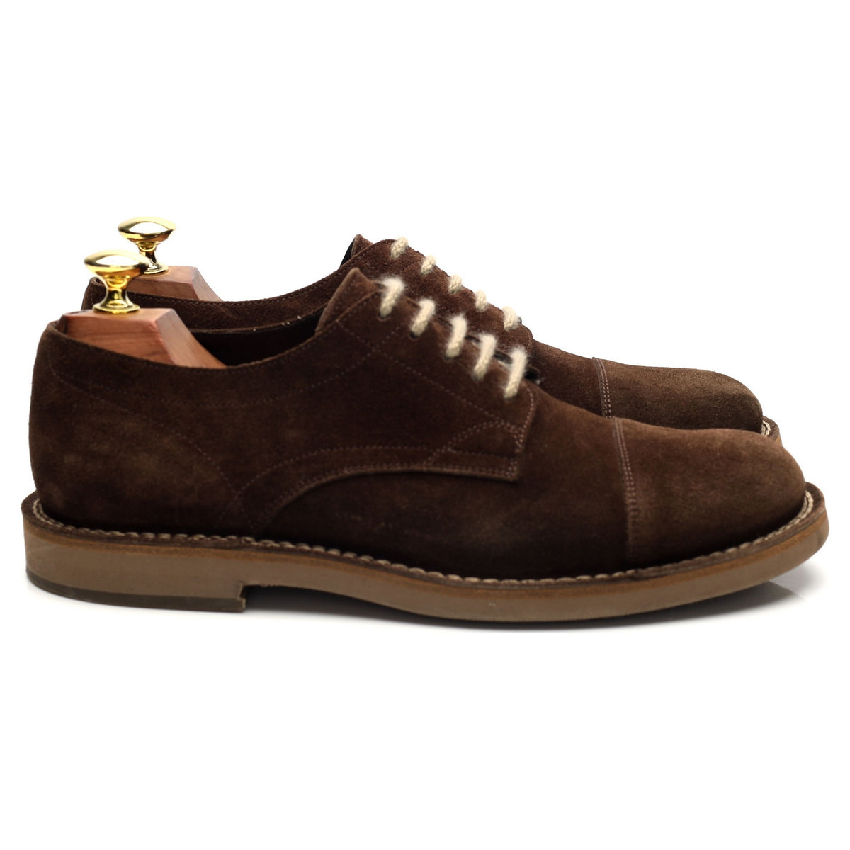 Brown Suede Cap Toe Derby UK 7 EU 41