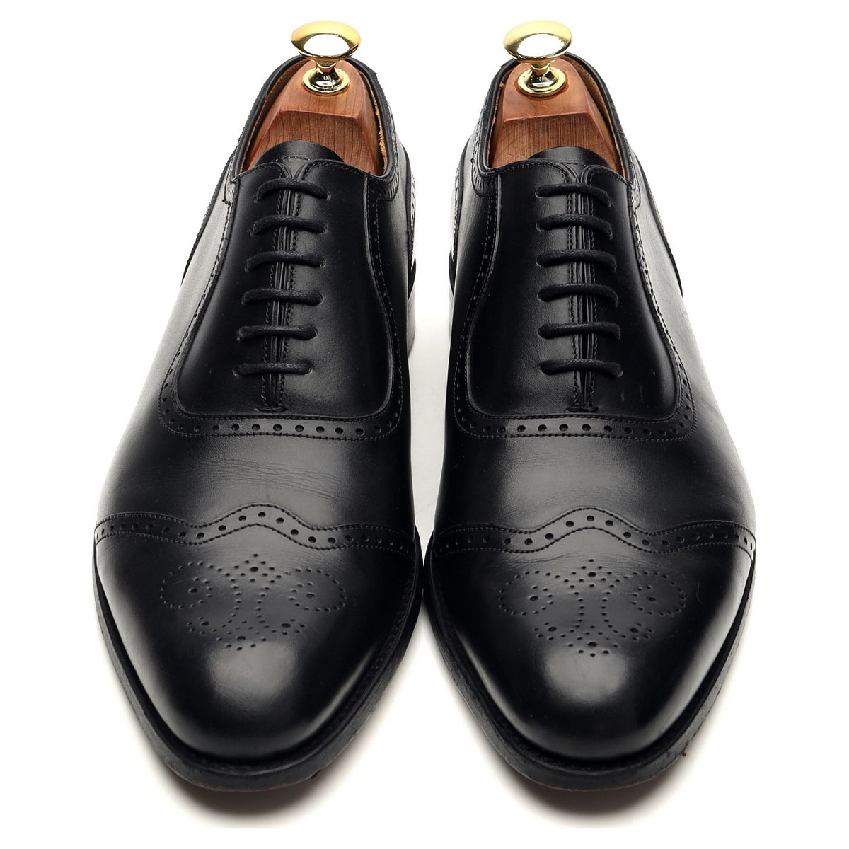 &#39;Linz&#39; Black Leather Oxford Brogues UK 7.5 G