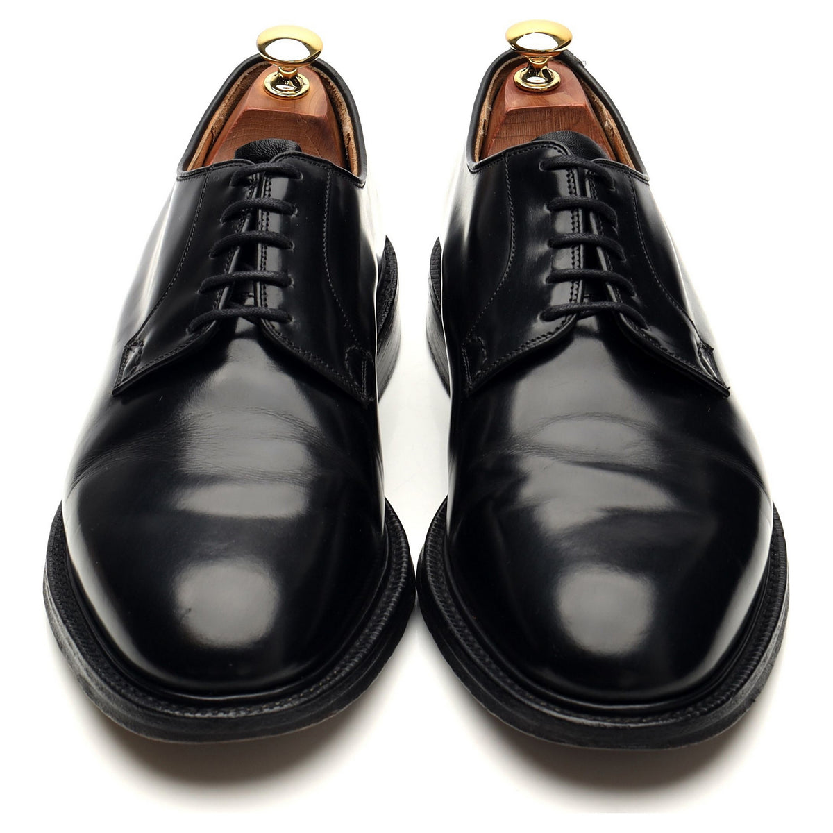 &#39;Stratton ll&#39; Black Leather Derby UK 9 F