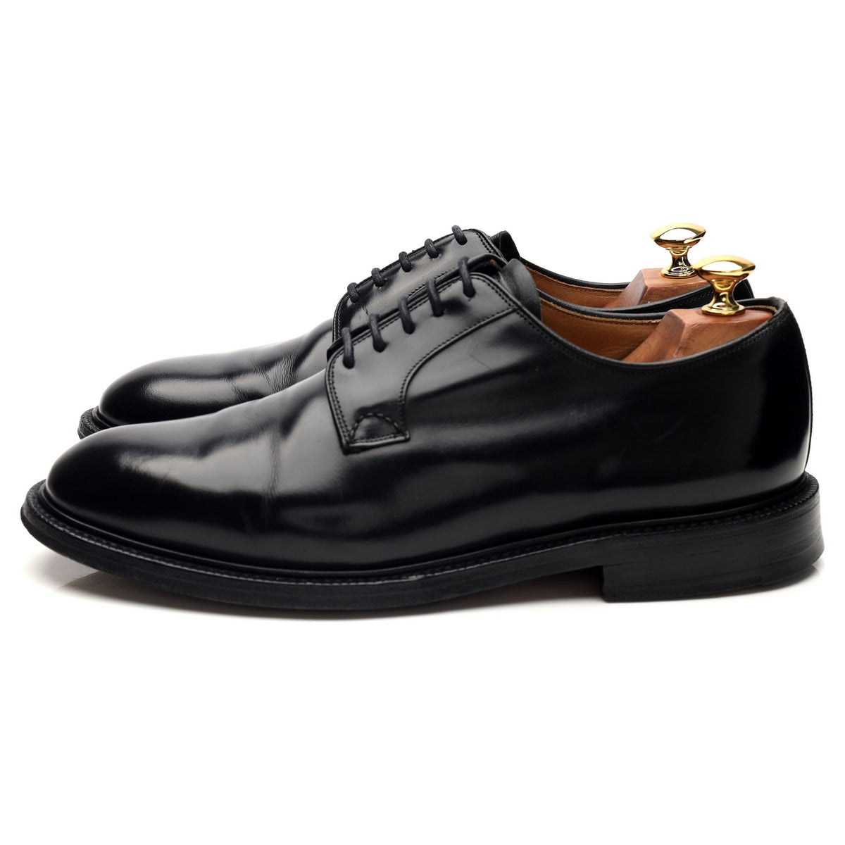 &#39;Stratton ll&#39; Black Leather Derby UK 9 F