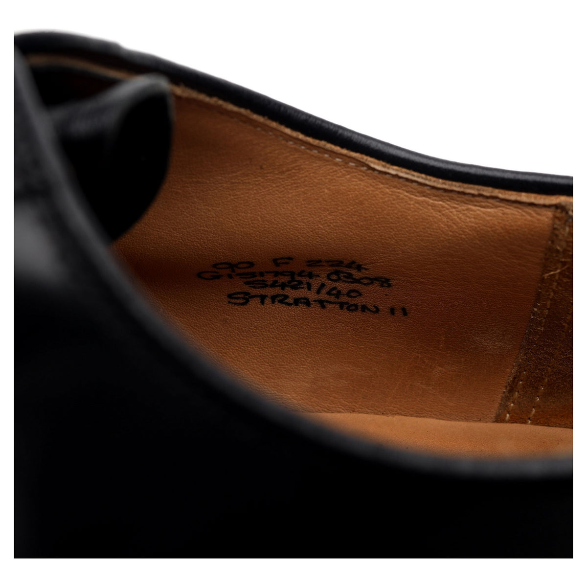 &#39;Stratton ll&#39; Black Leather Derby UK 9 F