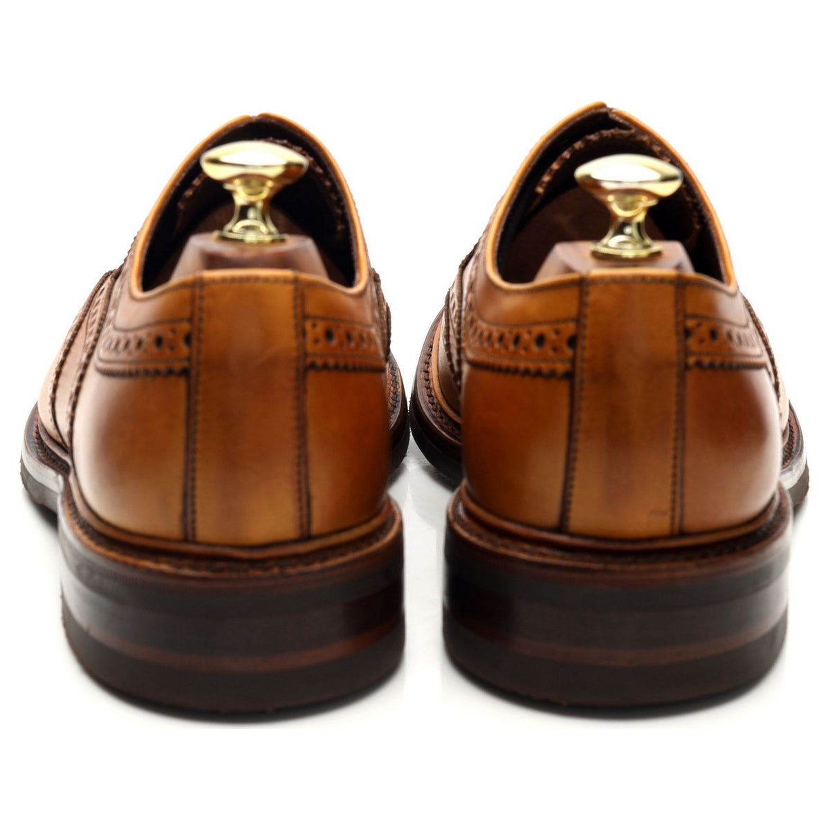 1880 &#39;Edward&#39; Tan Brown Leather Oxford Brogues UK 7.5 G