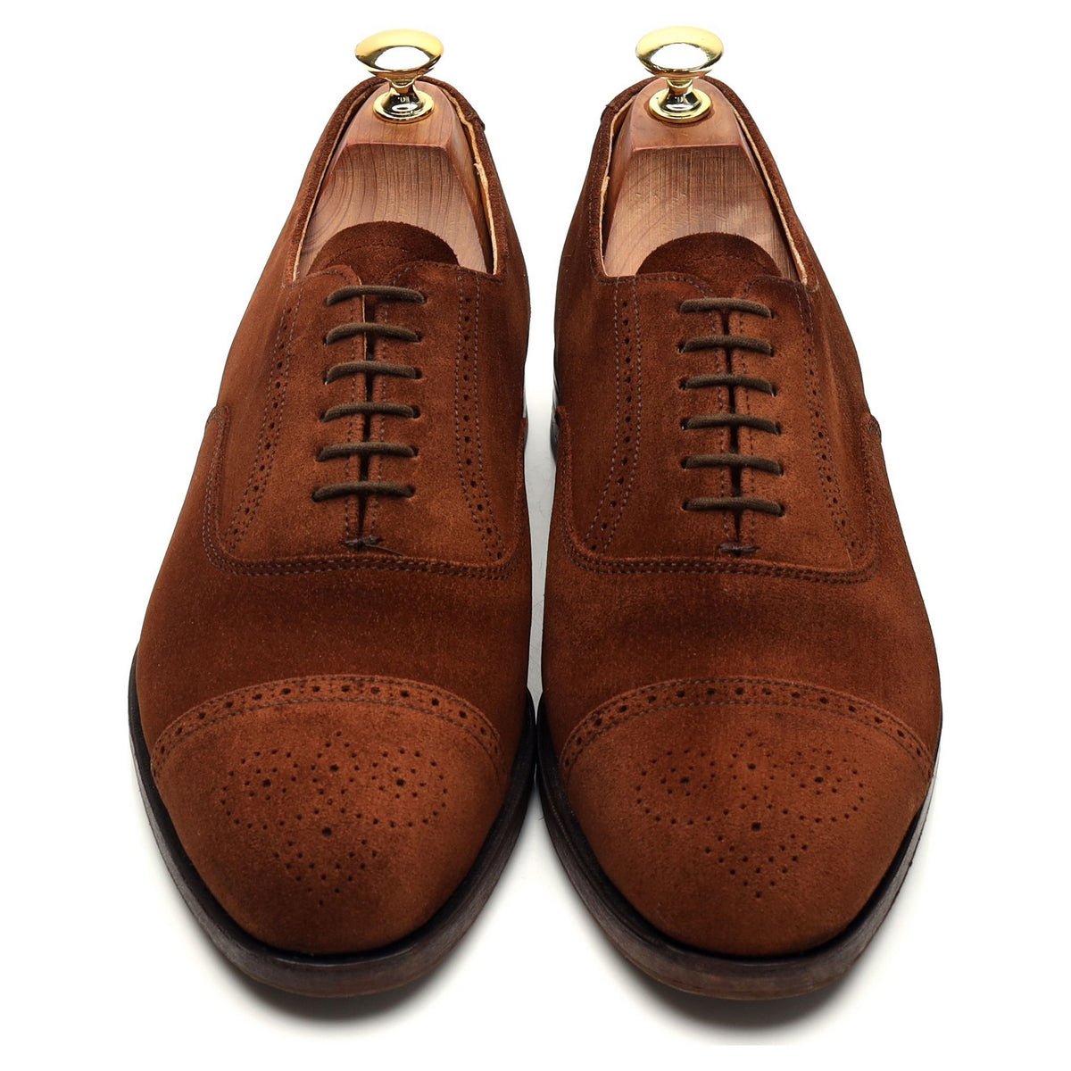 Vintage Snuff Brown Suede Oxford Brogues UK 8.5 EF