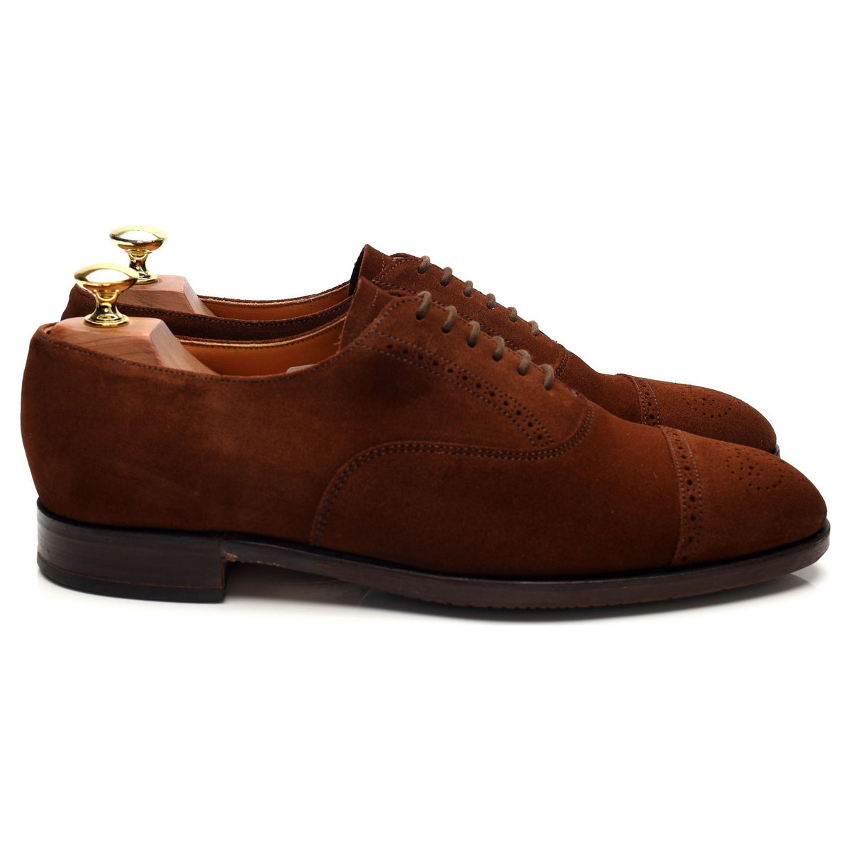 Vintage Snuff Brown Suede Oxford Brogues UK 8.5 EF