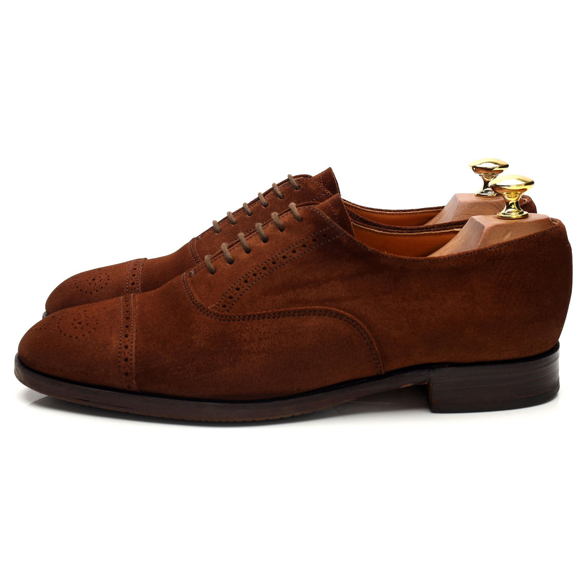 Vintage Snuff Brown Suede Oxford Brogues UK 8.5 EF