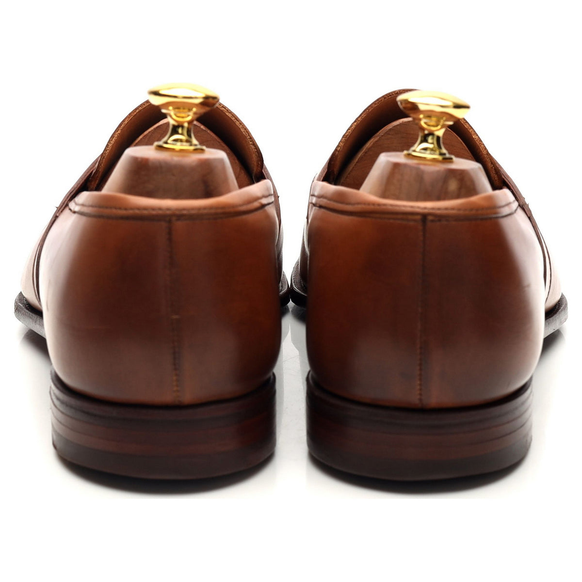 &#39;Kingston&#39; Tan Brown Leather Penny Loafers UK 10 E