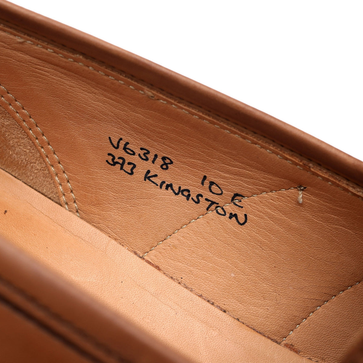 &#39;Kingston&#39; Tan Brown Leather Penny Loafers UK 10 E