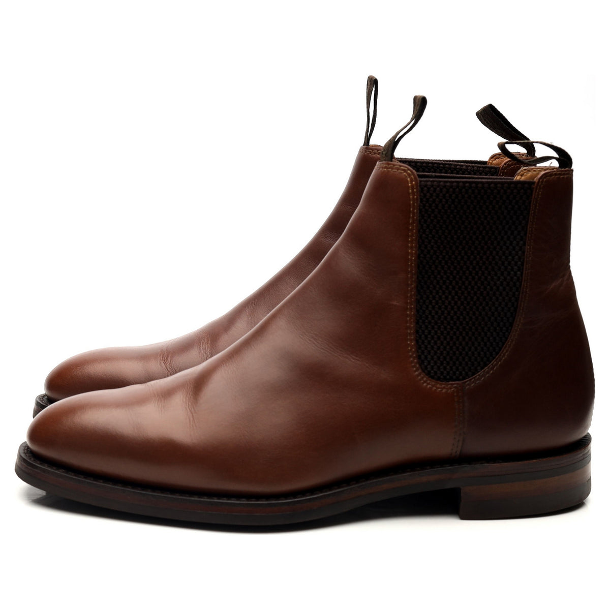 1880 &#39;Chatsworth&#39; Brown Leather Chelsea Boots UK 7 G