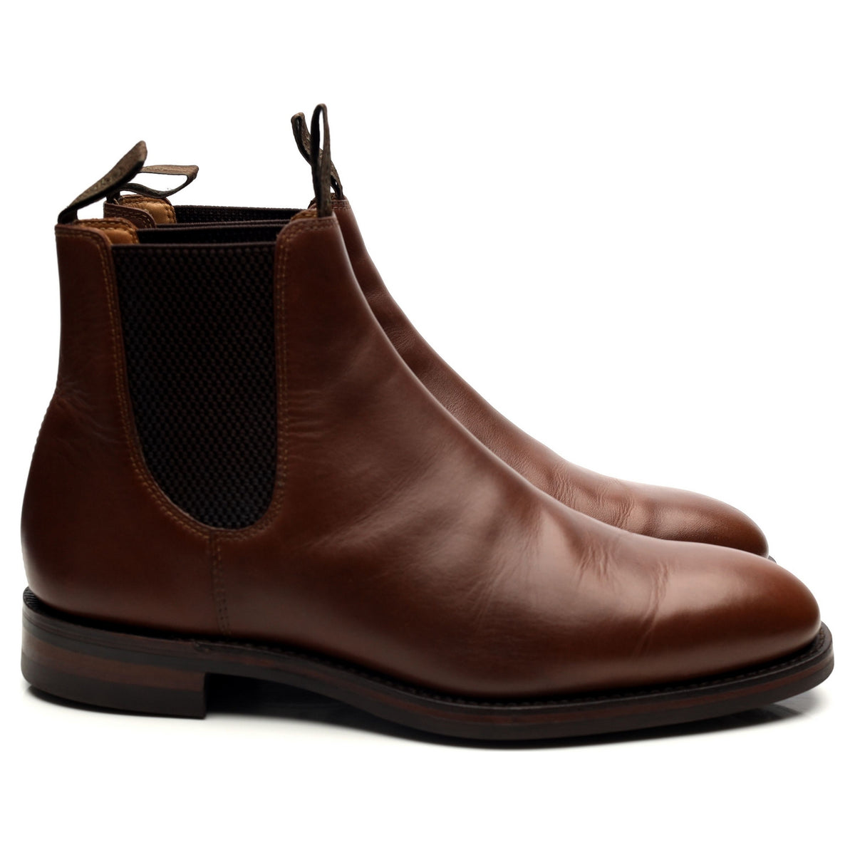 1880 &#39;Chatsworth&#39; Brown Leather Chelsea Boots UK 7 G