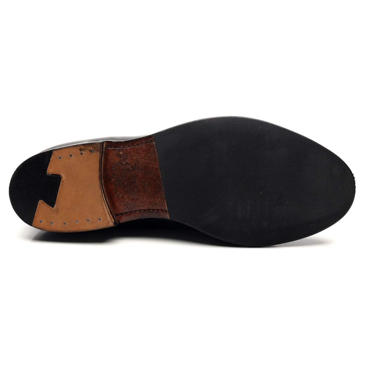 &#39;Melbourne&#39; Black Leather Tassel Loafers UK 9 F