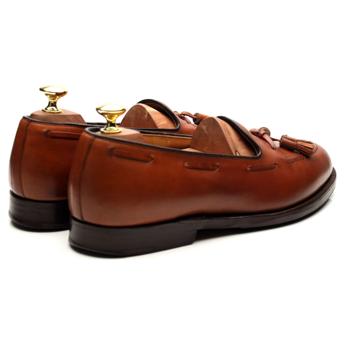 &#39;Melbourne&#39; Tan Brown Leather Loafers UK 7.5 F