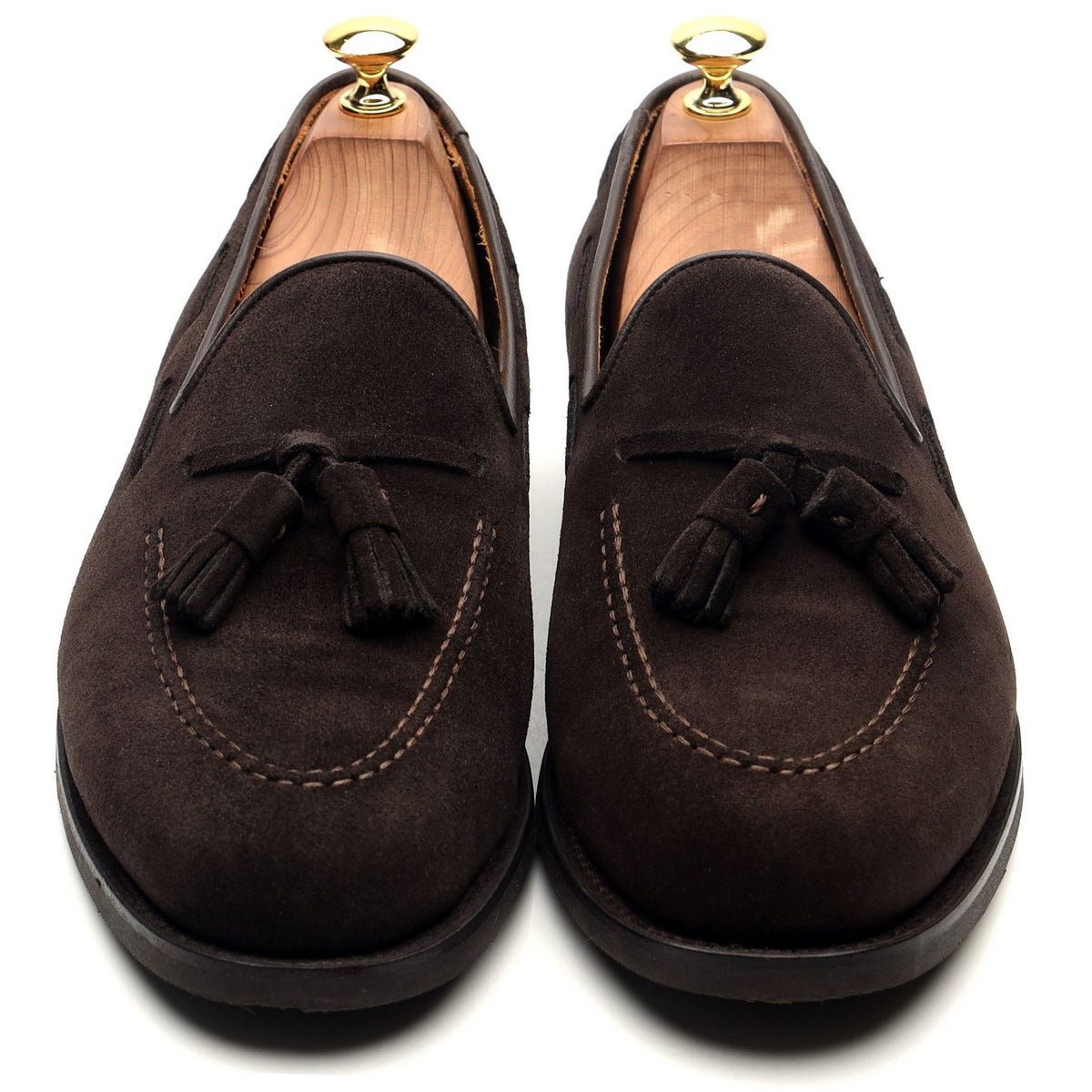 Dark Brown Tassel Loafers UK 8.5