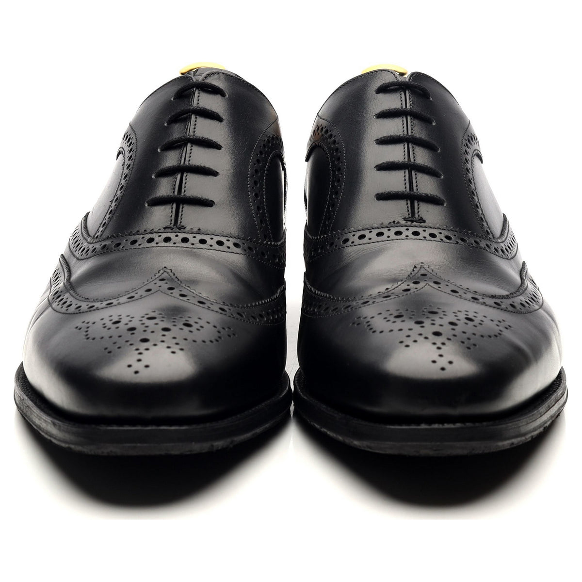 &#39;Turing&#39; Black Leather Oxford Brogues UK 12 FX