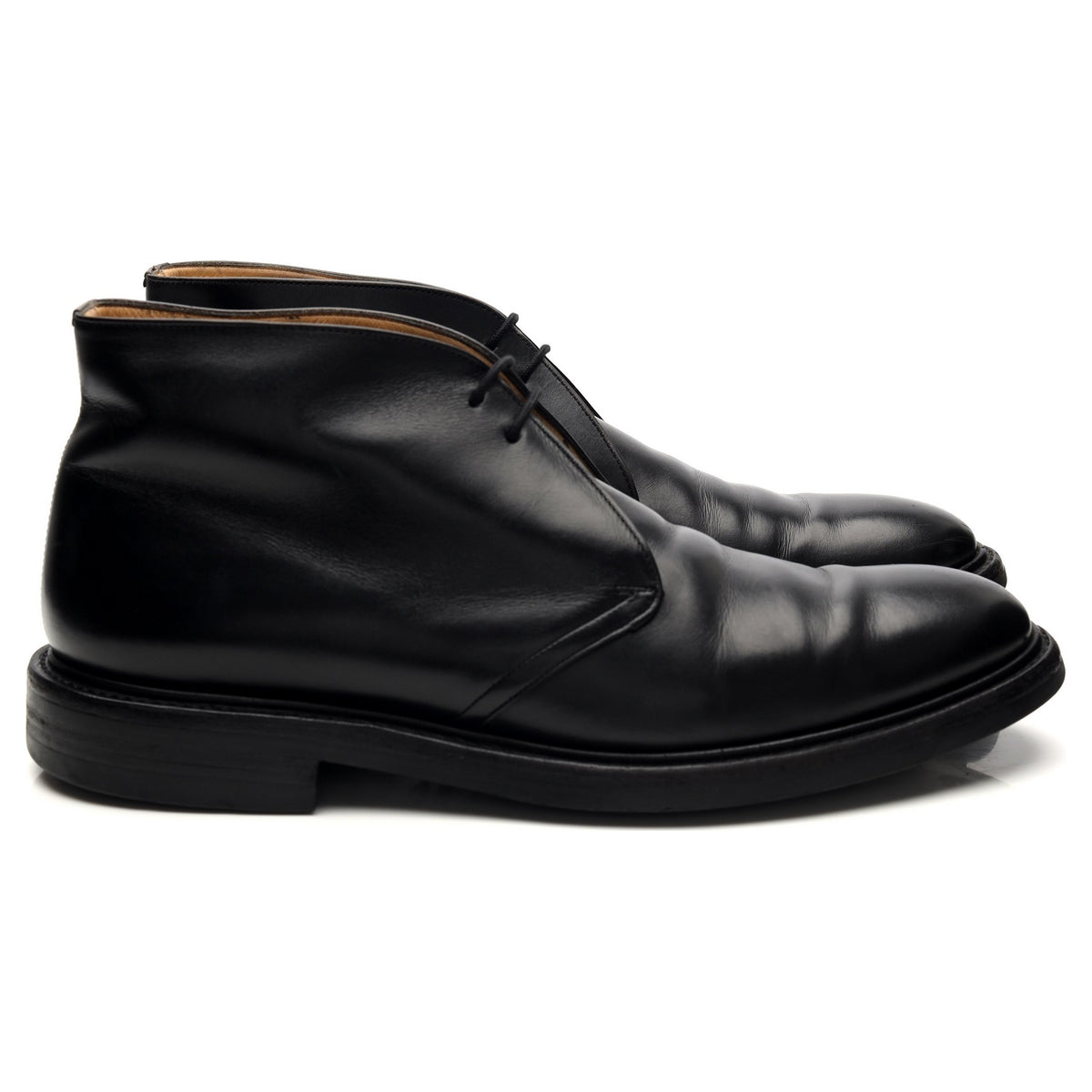 &#39;Tasmania&#39; Black Leather Chukka Boots UK 9 F