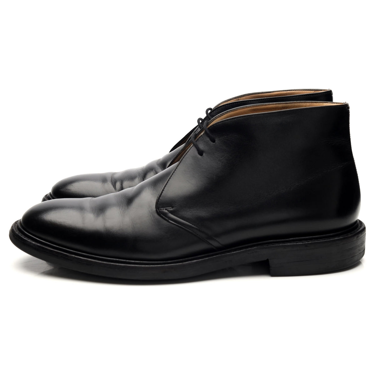 &#39;Tasmania&#39; Black Leather Chukka Boots UK 9 F