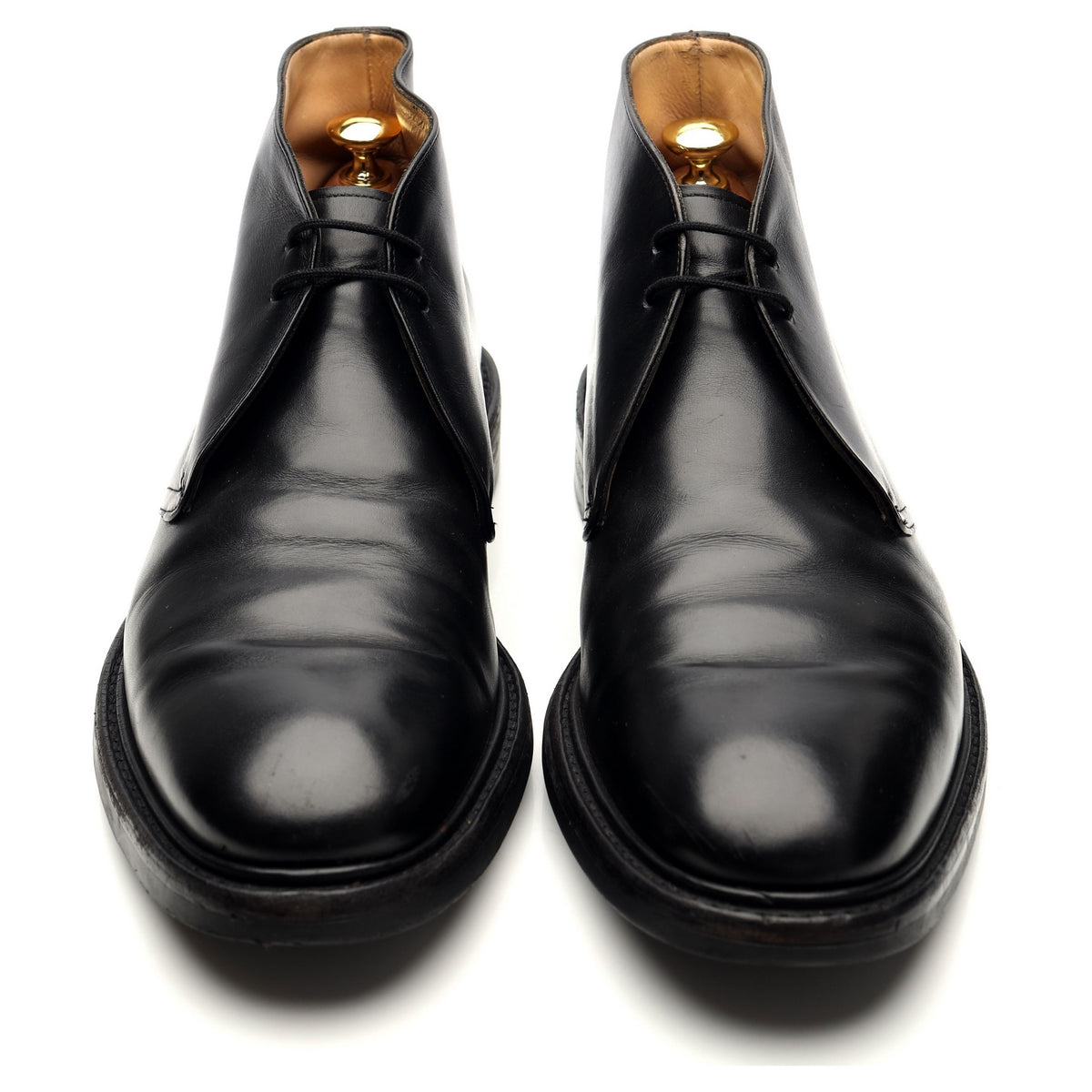 &#39;Tasmania&#39; Black Leather Chukka Boots UK 9 F