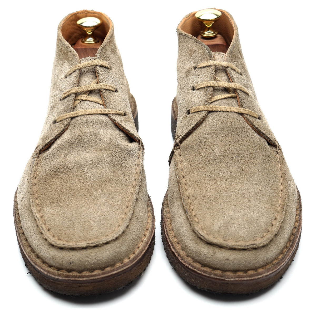 &#39;Crosby&#39; Sand Suede Moc-Toe Chukka Boots UK 7.5