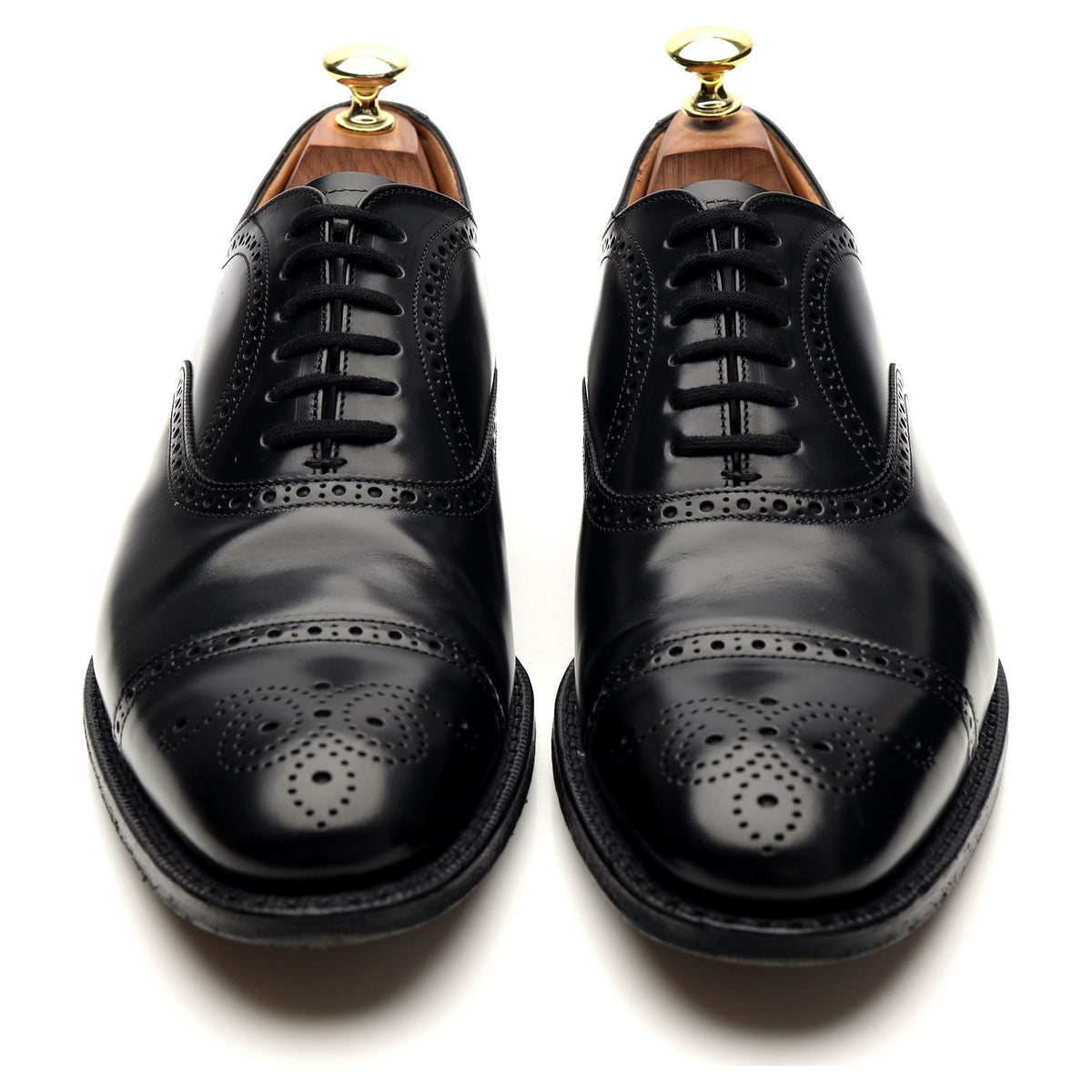 &#39;London&#39; Black Leather Oxford Brogue UK 7 F