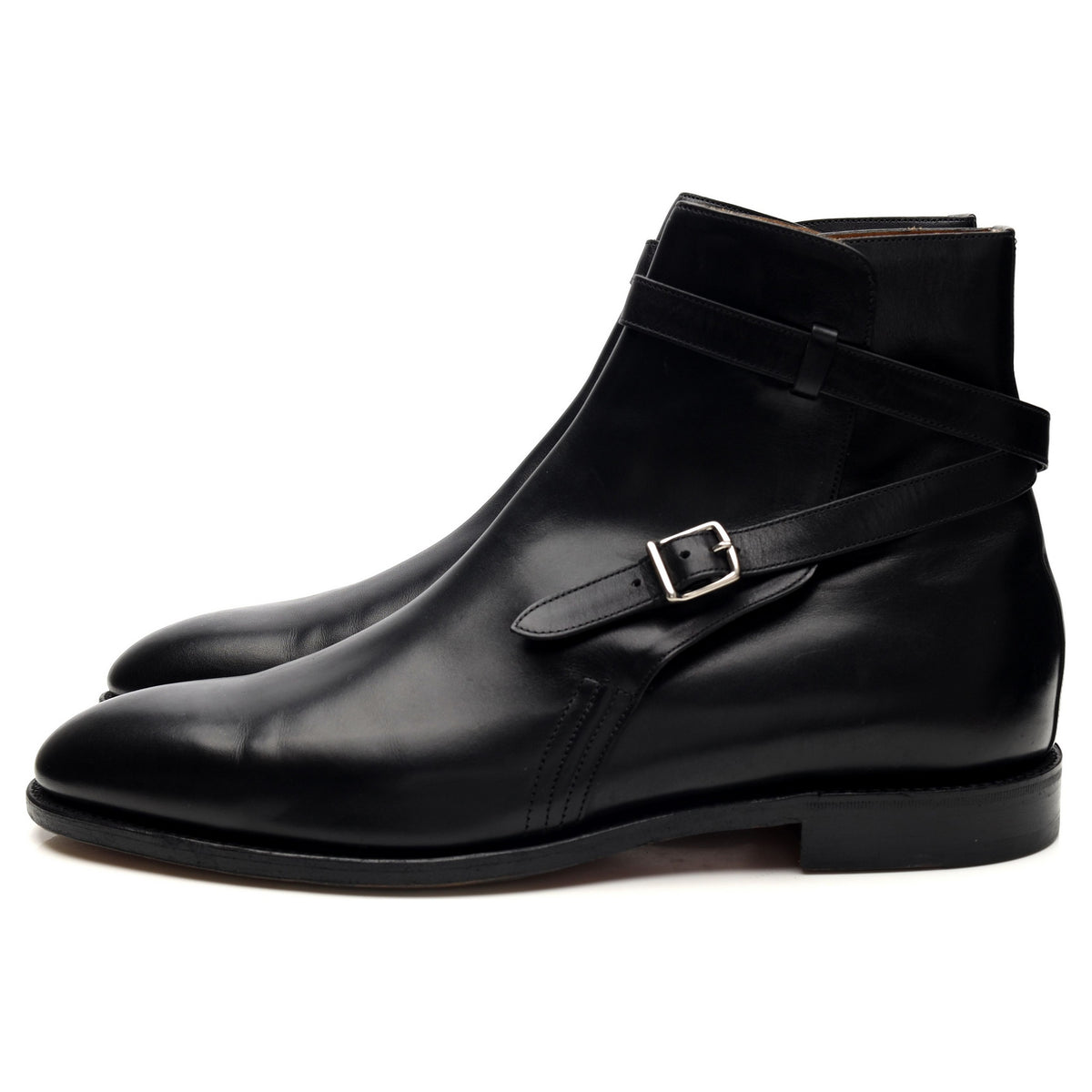 &#39;Abbot&#39; Black Leather Boots UK 11 E