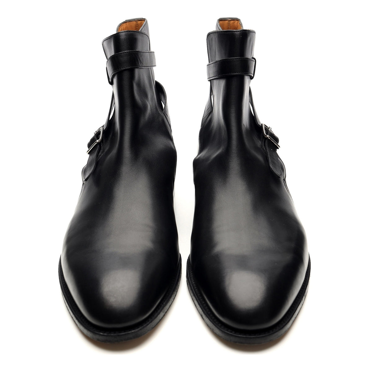 &#39;Abbot&#39; Black Leather Boots UK 11 E