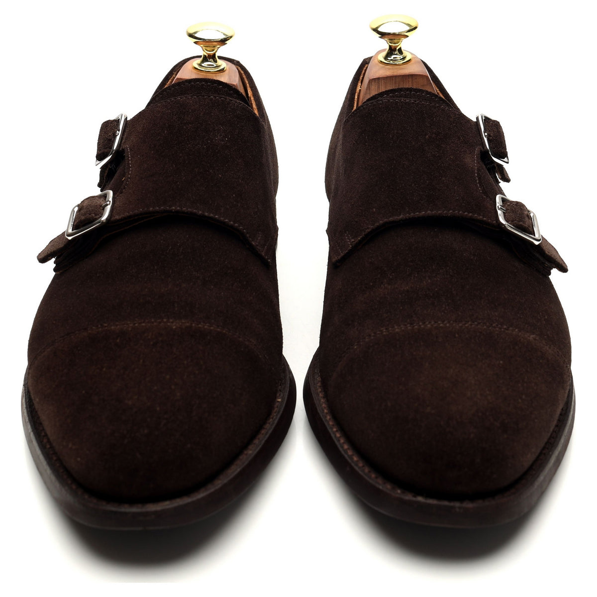 &#39;Lowndes 4&#39; Dark Brown Suede Double Monk Strap UK 7.5 E