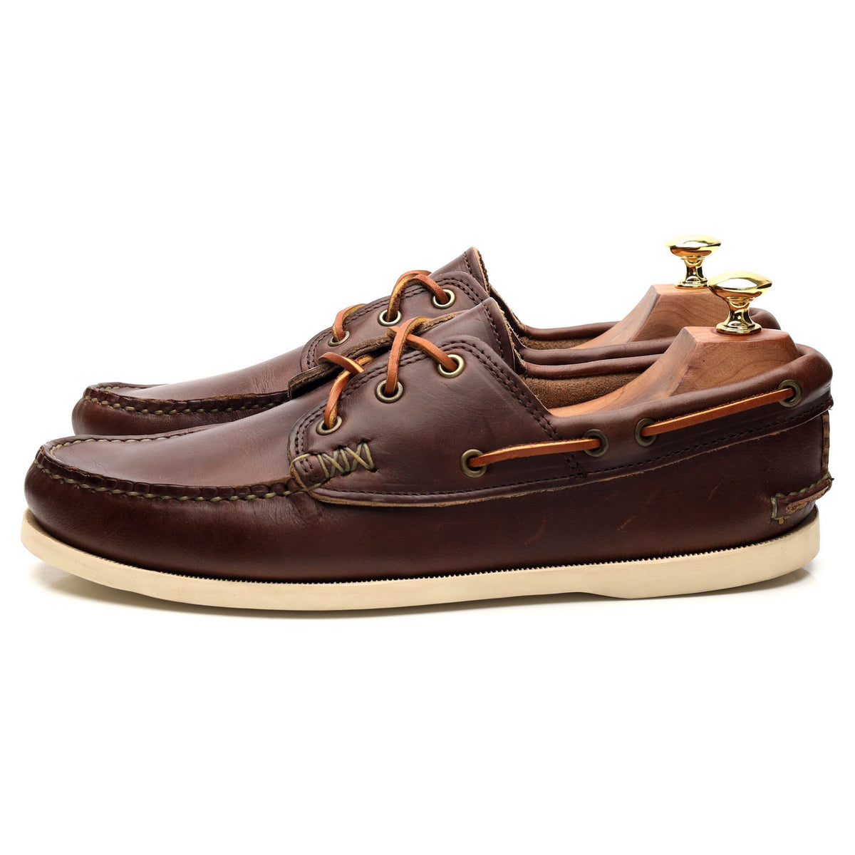 Dark Brown Leather Boat Shoe UK 8.5 US 9.5 E