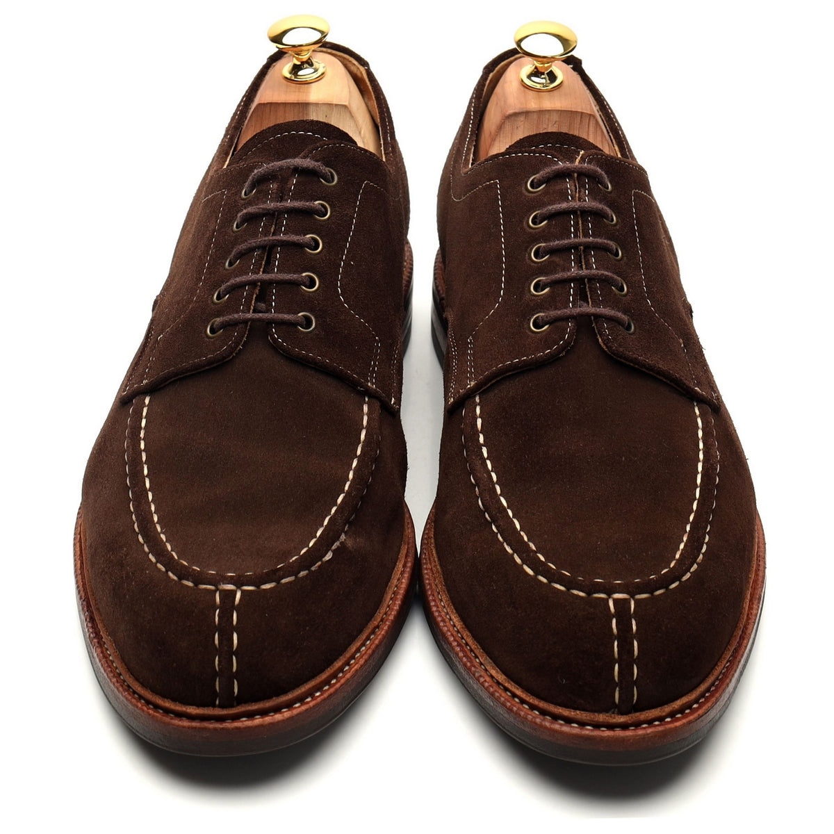 &#39;101601&#39; Dark Brown Suede Split Toe Derby UK 11 E