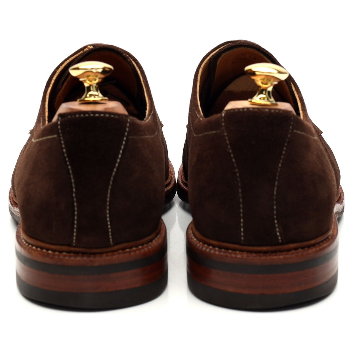 &#39;101601&#39; Dark Brown Suede Split Toe Derby UK 11 E