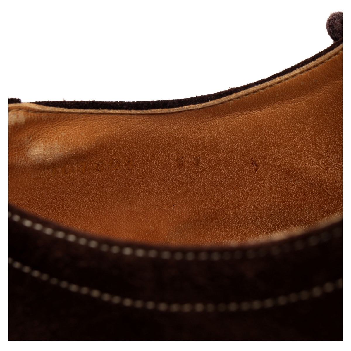 &#39;101601&#39; Dark Brown Suede Split Toe Derby UK 11 E