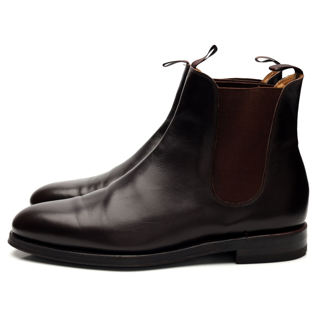 &#39;101050&#39; Dark Brown Leather Chelsea Boots UK 8 E