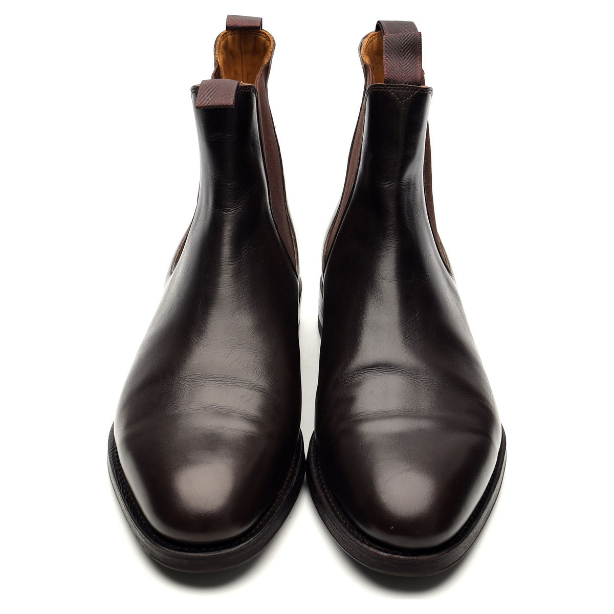 &#39;101050&#39; Dark Brown Leather Chelsea Boots UK 8 E