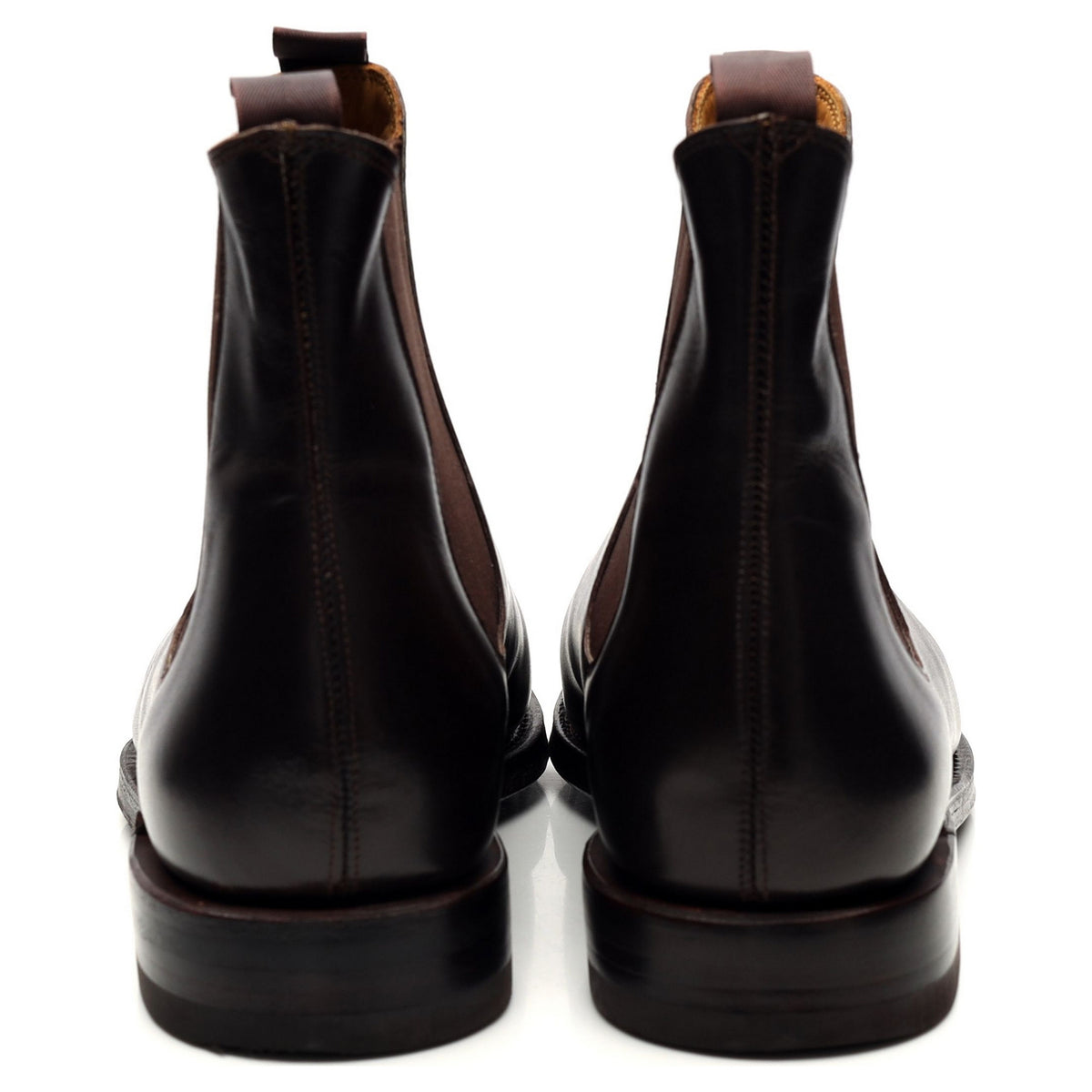 &#39;101050&#39; Dark Brown Leather Chelsea Boots UK 8 E