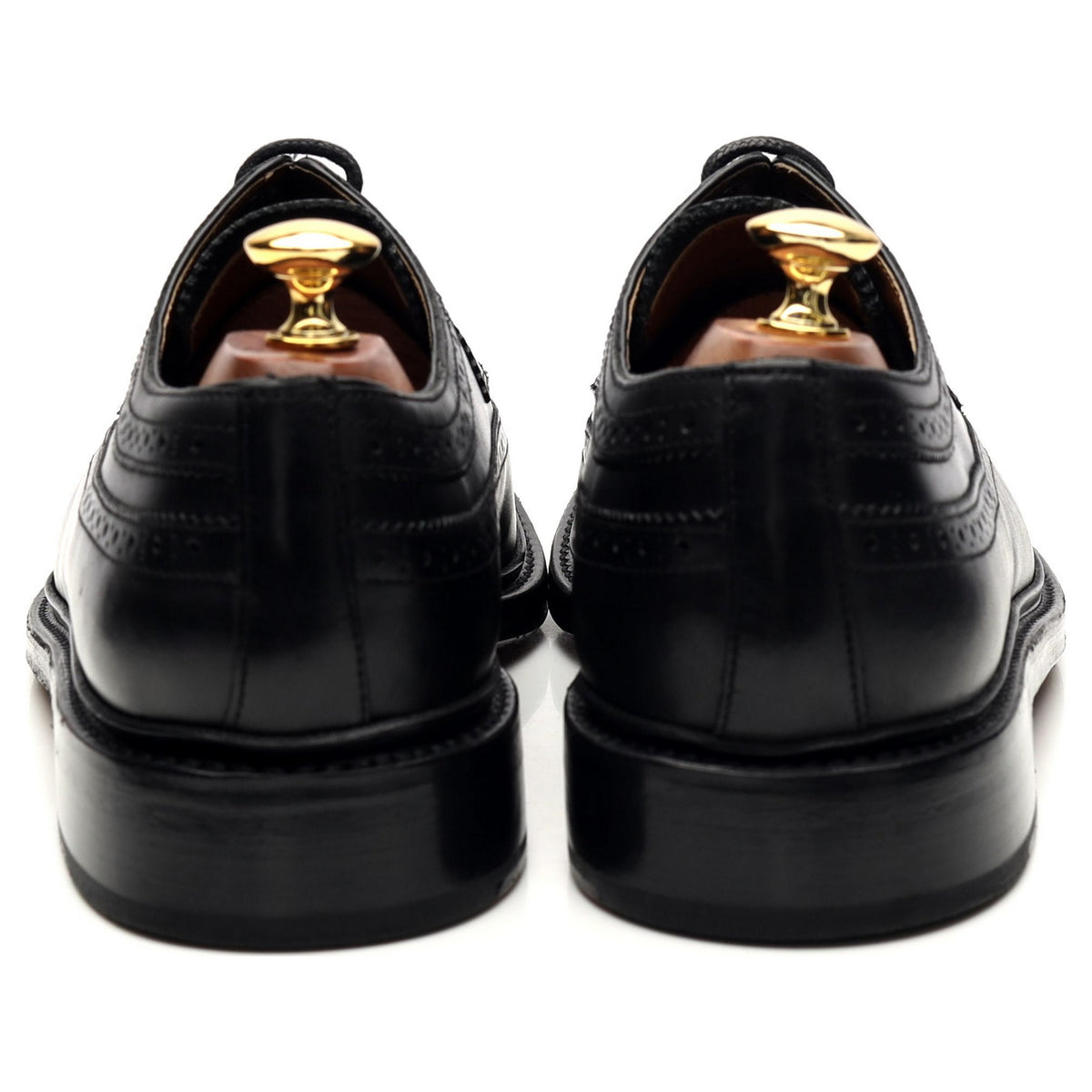 &#39;Sid&#39; Black Leather Derby Brogues UK 9 G