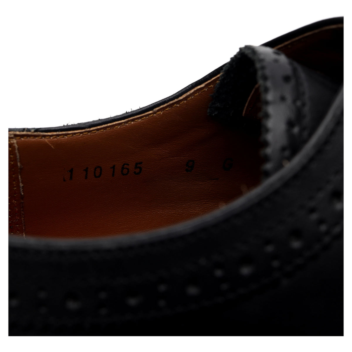 &#39;Sid&#39; Black Leather Derby Brogues UK 9 G