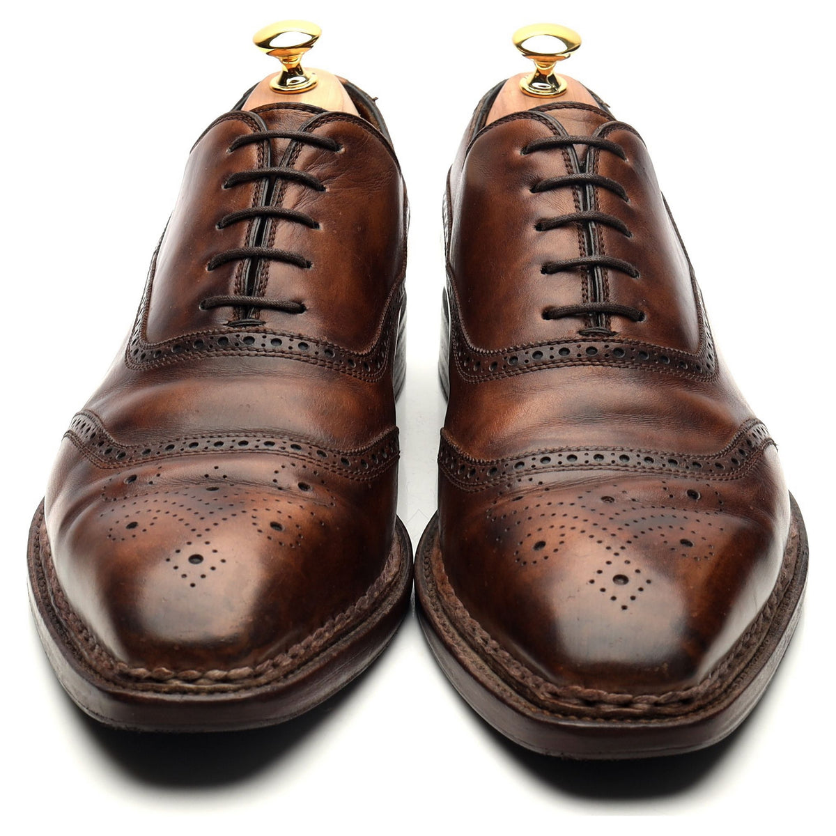 &#39;Bruciato Tiziano&#39; Brown Leather Oxford Brogues UK 11 EU 45