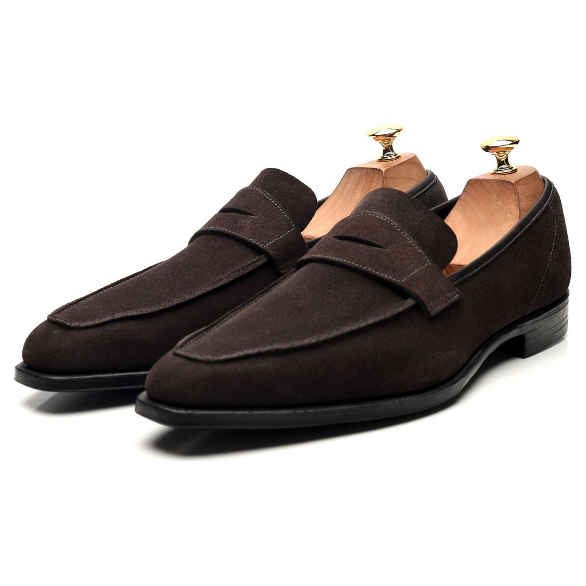 &#39;George&#39; Dark Brown Suede Loafers UK 10 E