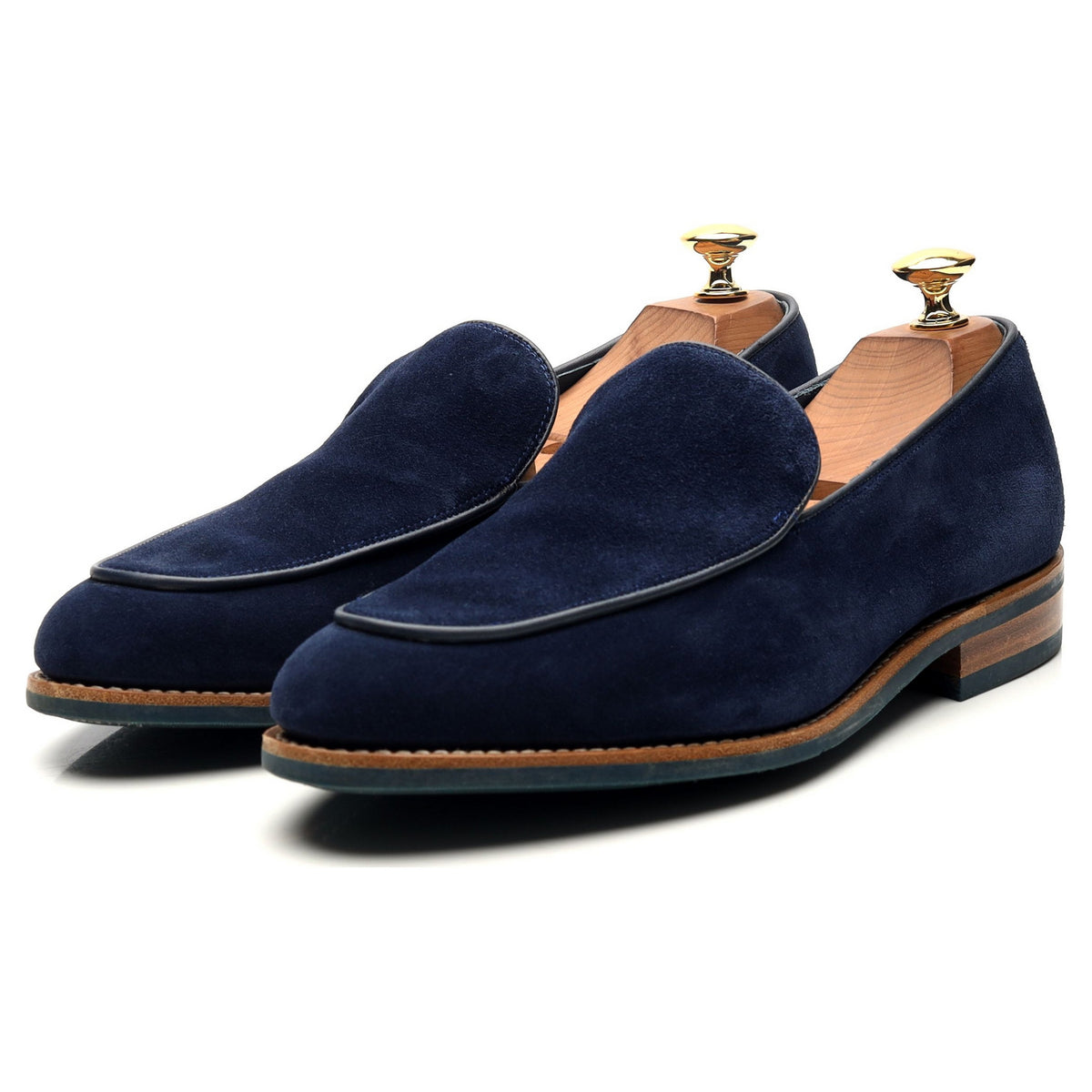 &#39;Toledo 2&#39; Blue Suede Slip On Loafers UK 6.5 F