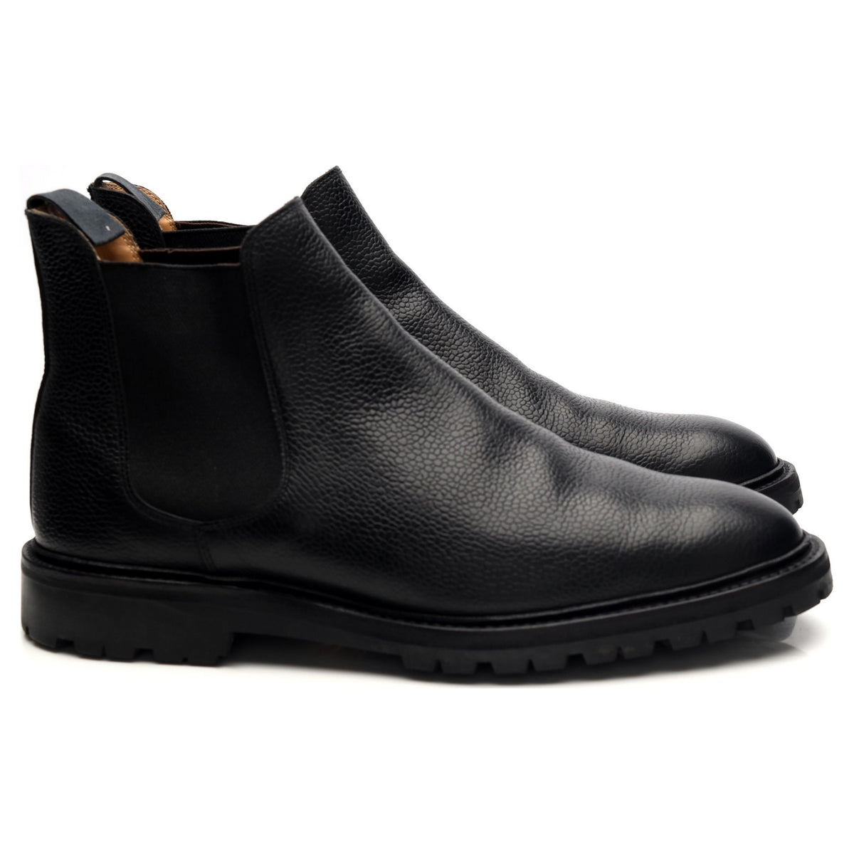 &#39;Chelsea 11&#39; Black Grain Leather Chelsea Boot UK 8 E