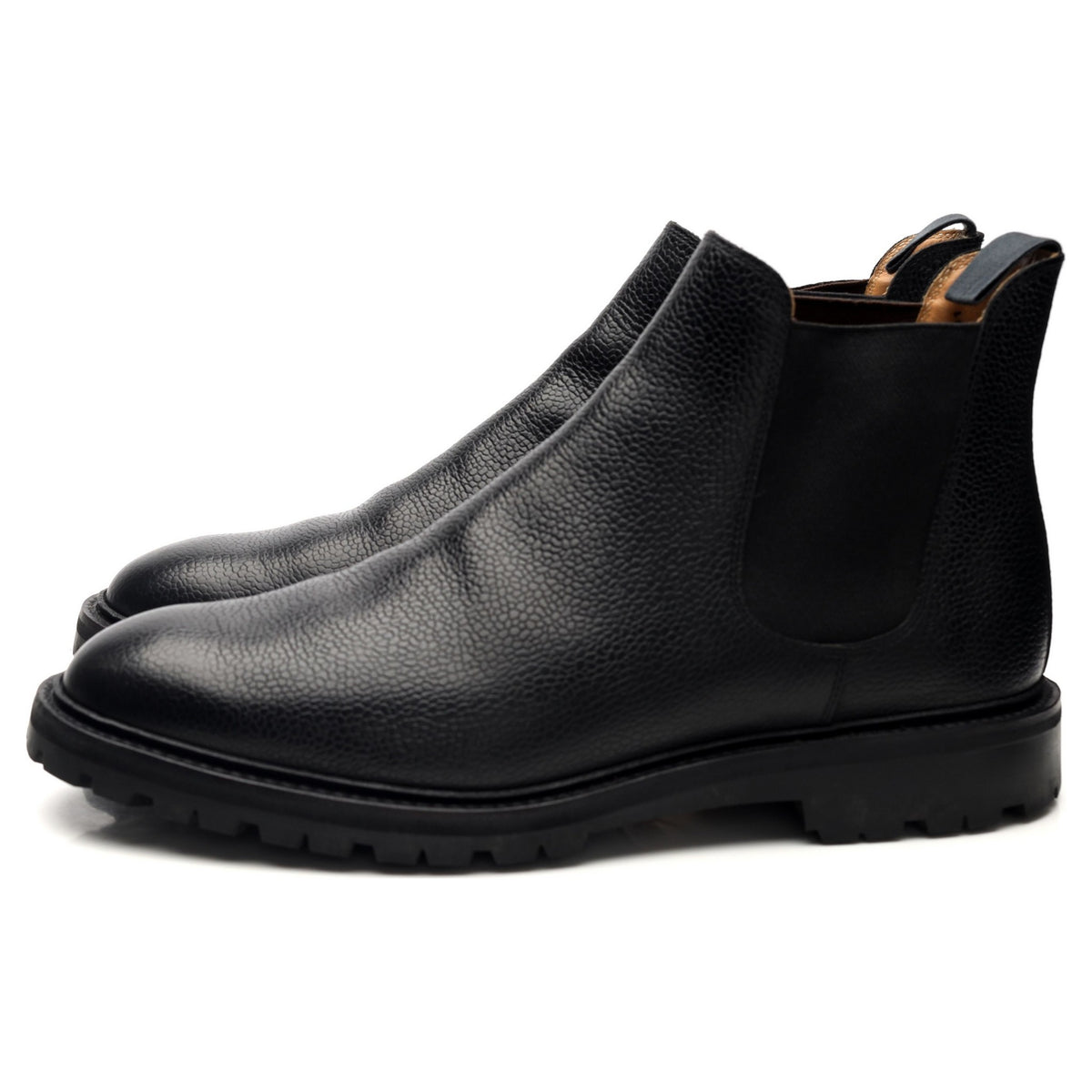 &#39;Chelsea 11&#39; Black Grain Leather Chelsea Boot UK 8 E