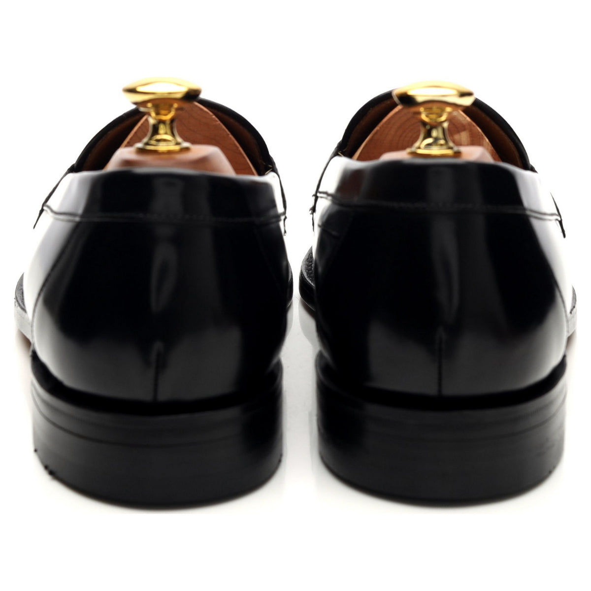 &#39;Eton&#39; Black Leather Loafer UK 7 F