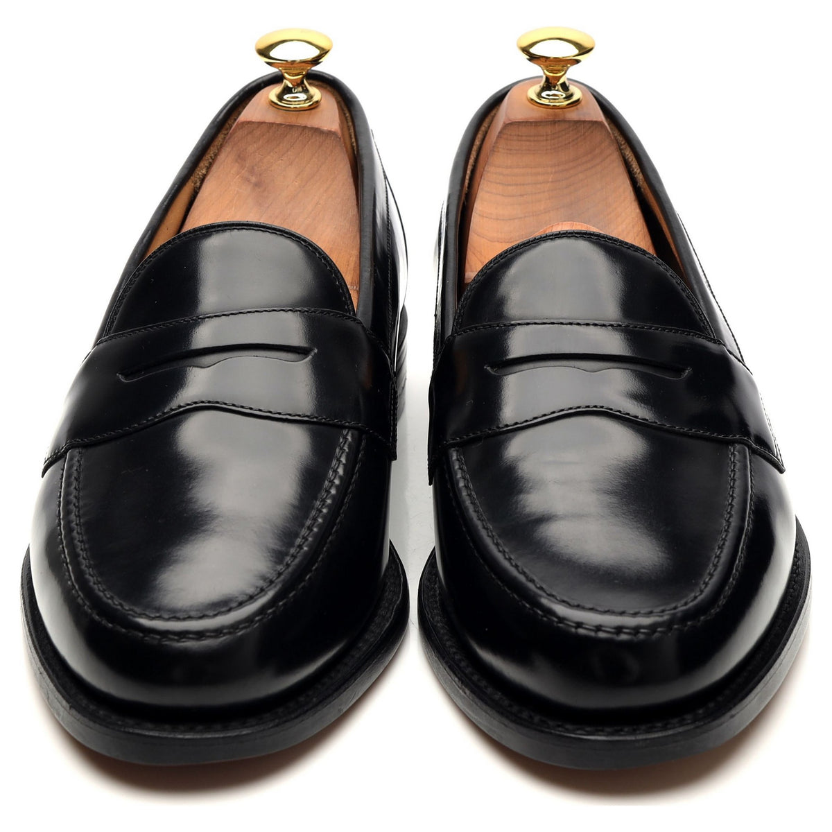 &#39;Eton&#39; Black Leather Loafer UK 8 F