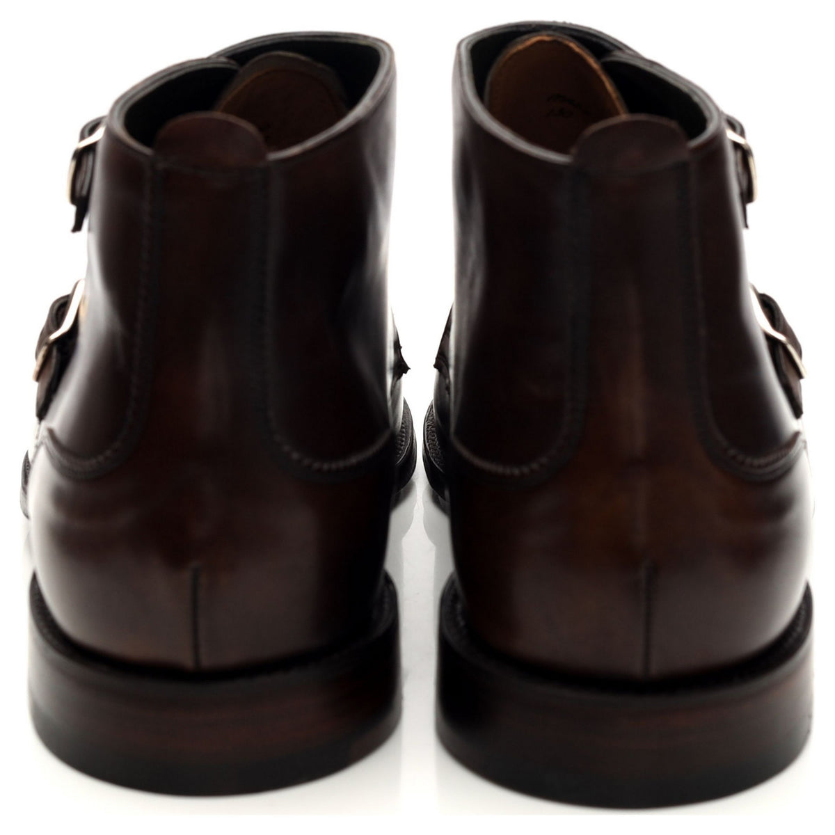 &#39;Freeman&#39; Dark Brown Leather Monk Boot UK 11 F