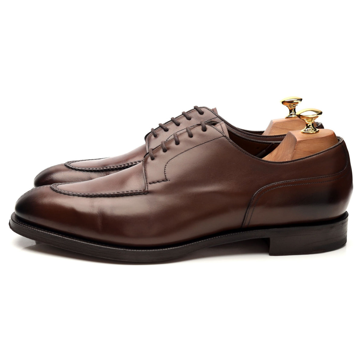 &#39;Dover&#39; Brown Leather Split Toe Derby UK 10 E