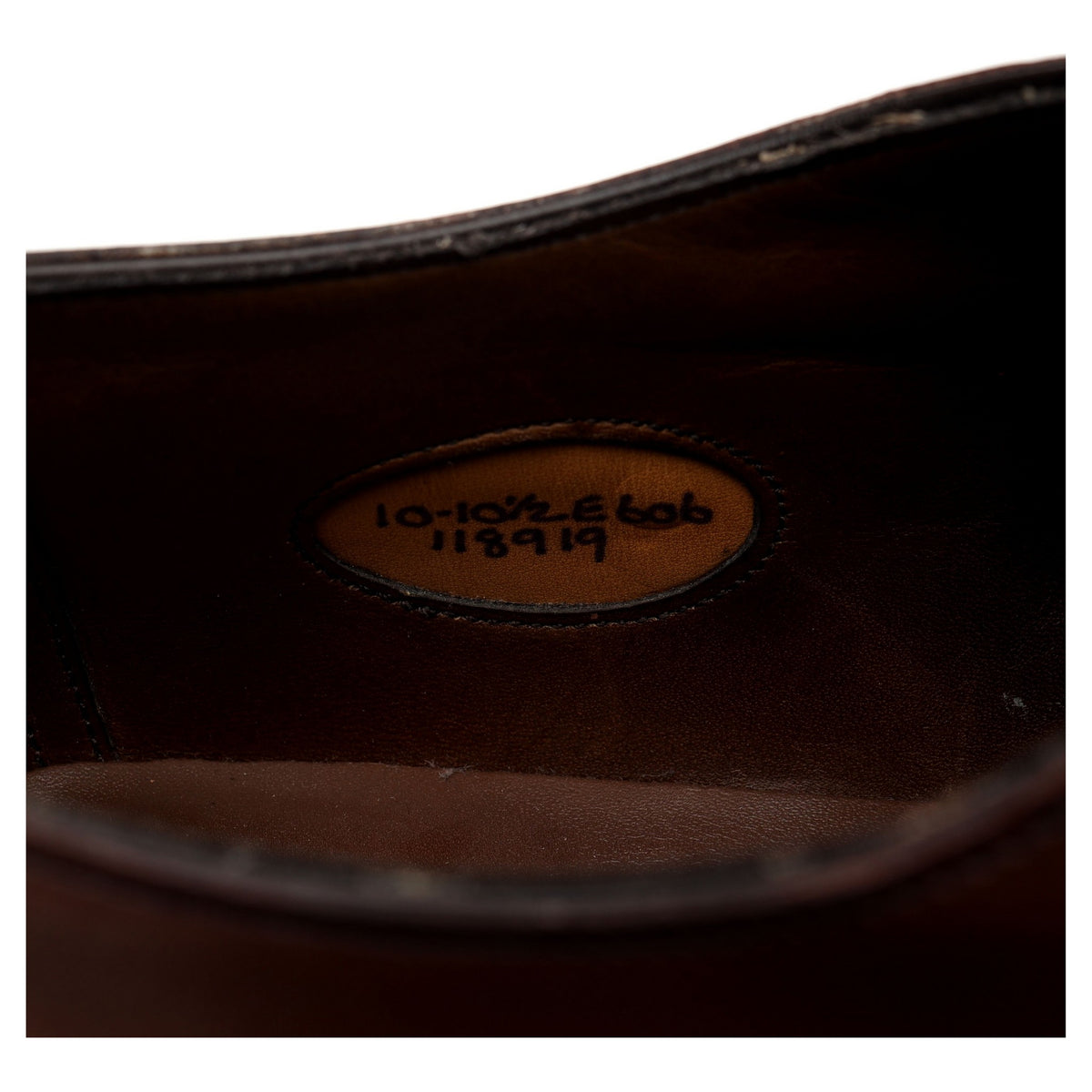 &#39;Dover&#39; Brown Leather Split Toe Derby UK 10 E