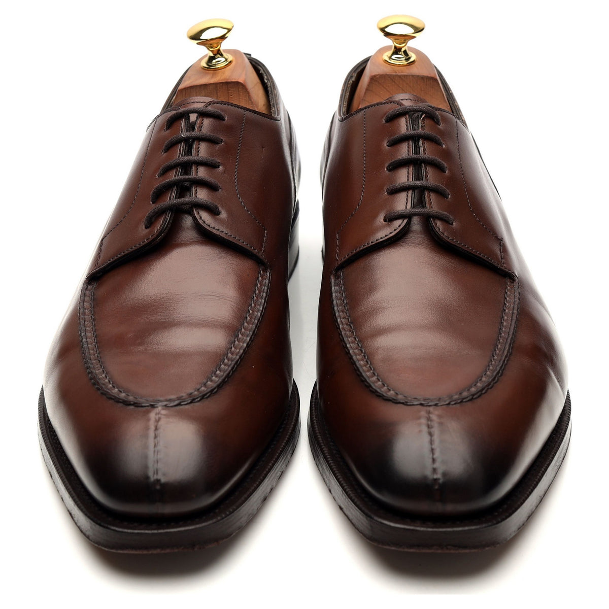 &#39;Dover&#39; Brown Leather Split Toe Derby UK 10 E