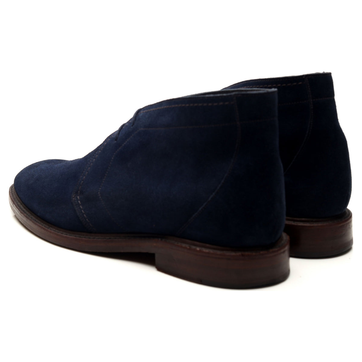 1880 &#39;Lawrence&#39; Navy Blue Suede Chukka Boots UK 10 F
