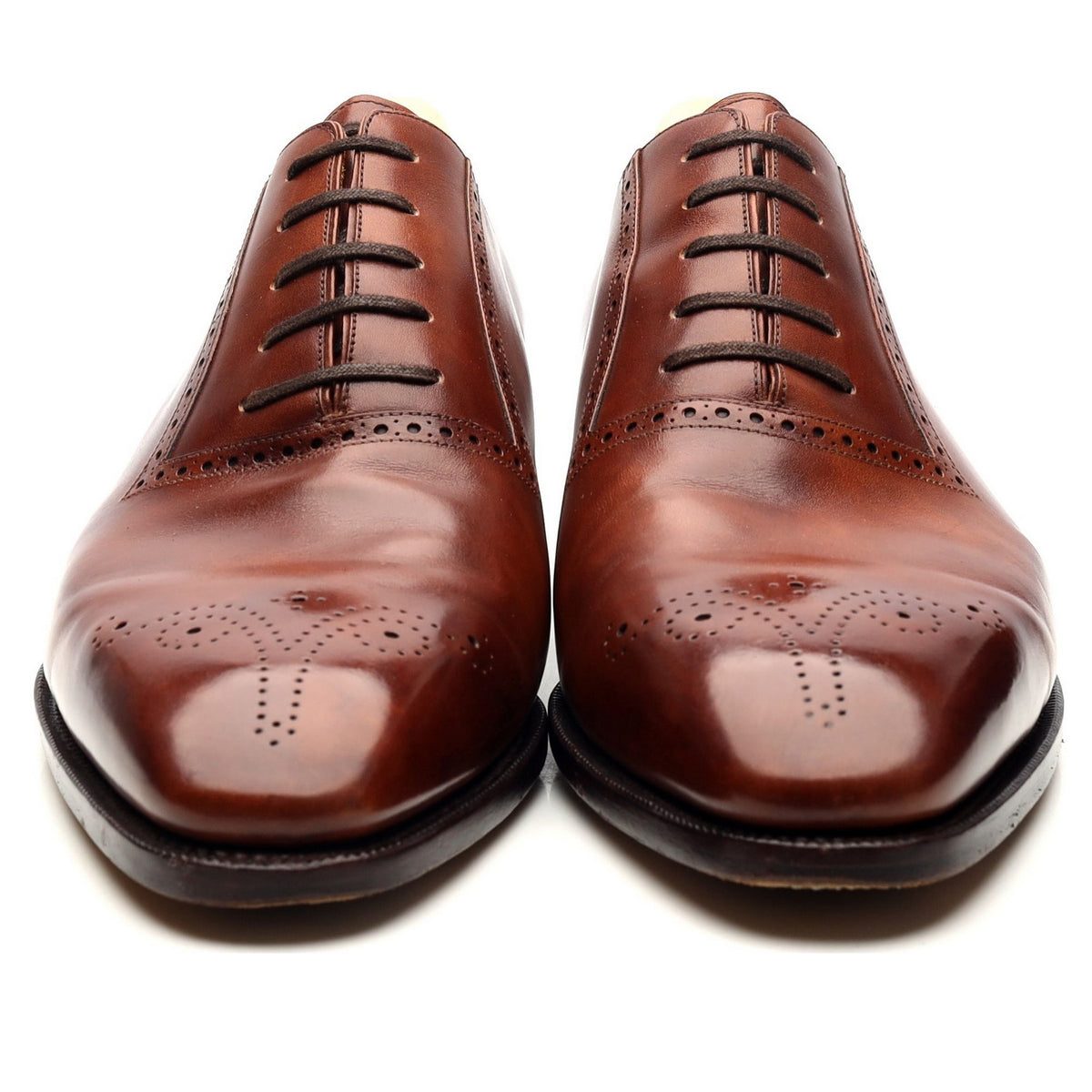 &#39;107 Artista&#39; Tan Brown Leather Oxford UK 10